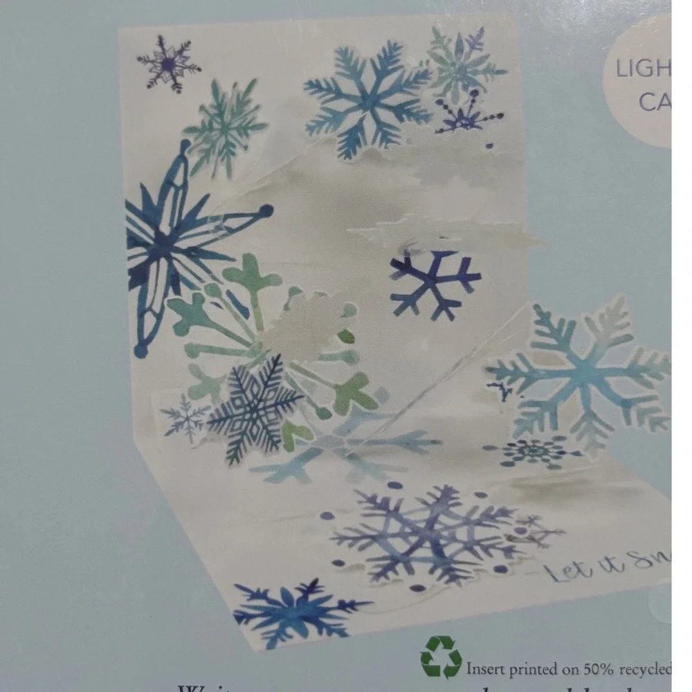 3 Christmas Winter Wreath Unicorn Pop Up Greeting Cards Holiday Mantel Snowflake